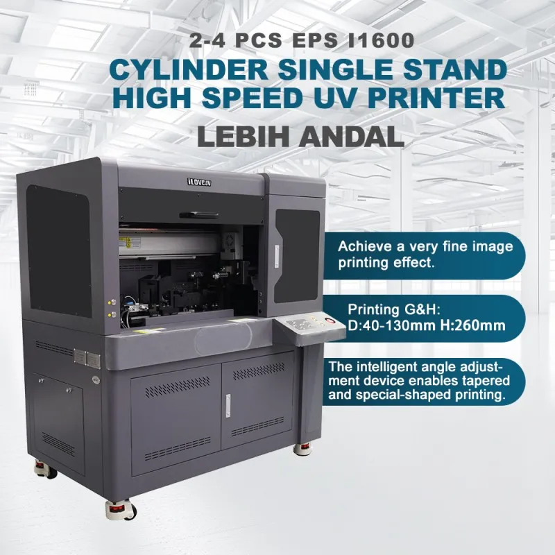 Cylinder UV Printer Single Station High Speed
